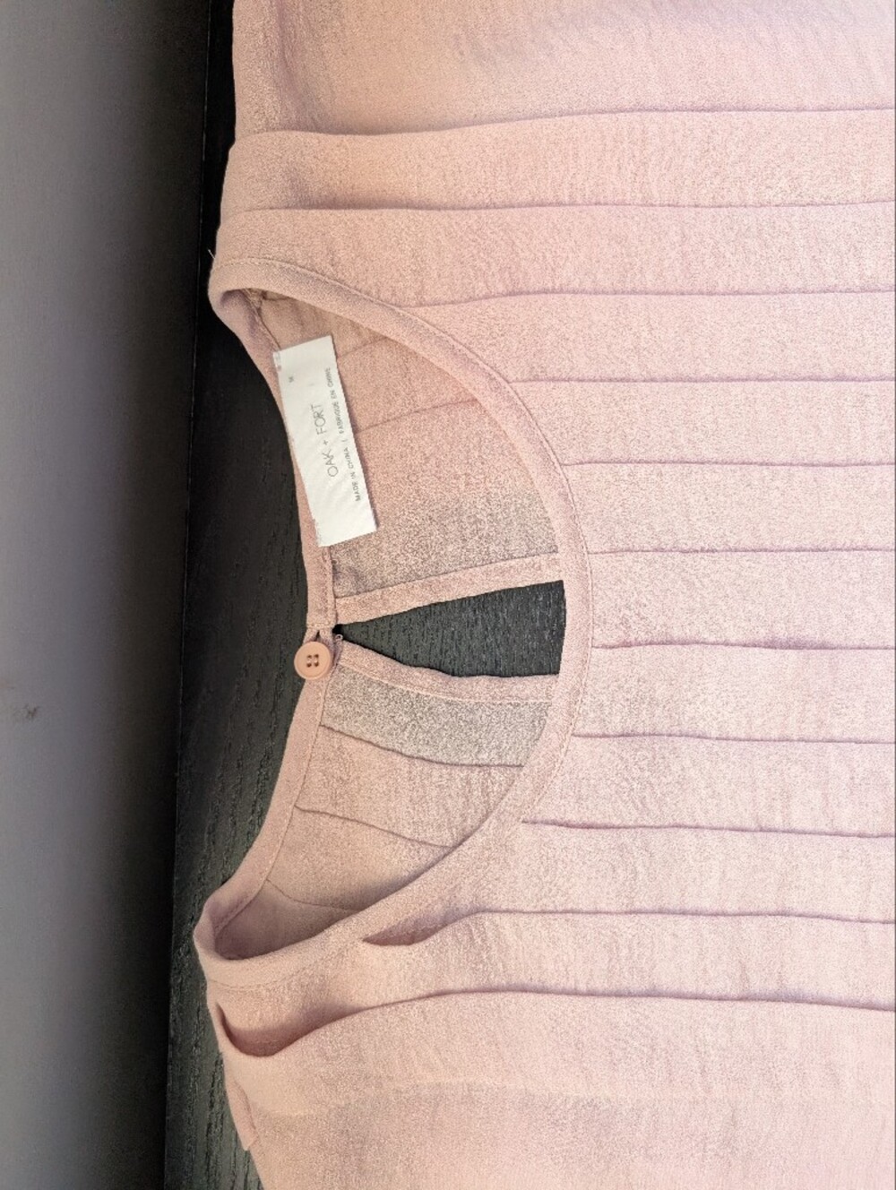 Oak + Fort White Ruffled Blouse in Blush - Picture 3 of 7